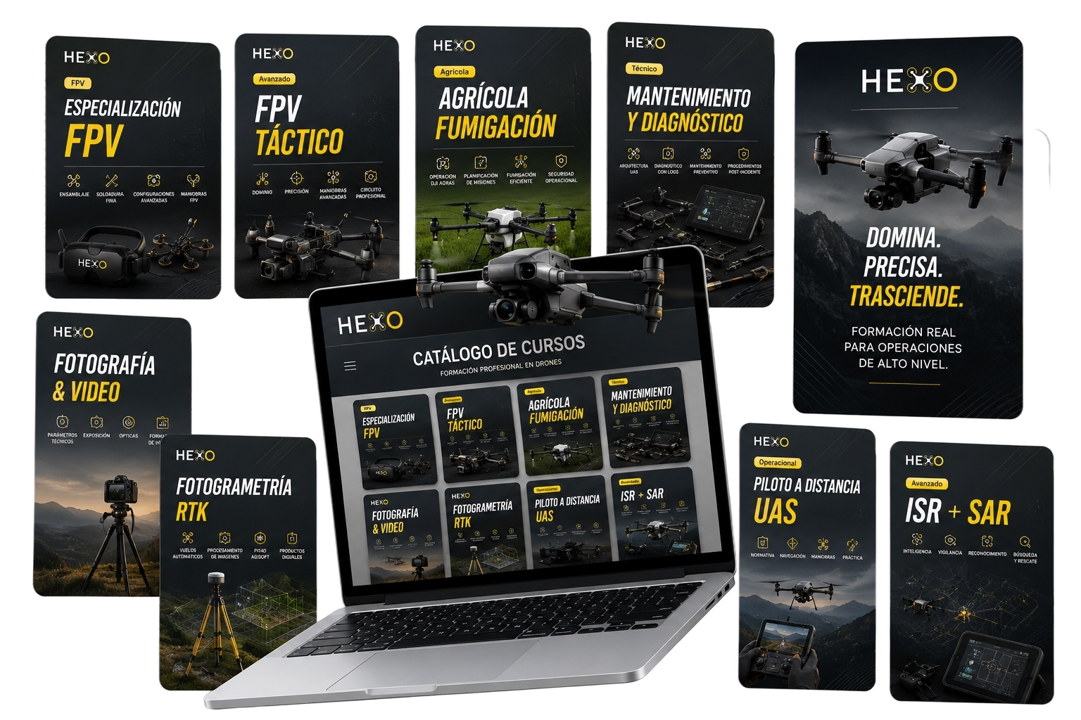 Formación, prácticas y cursos de HexoDrone